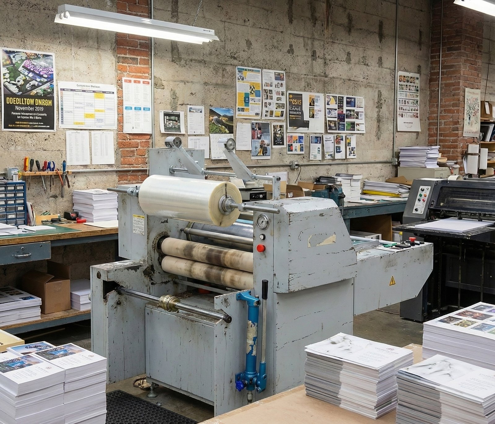 Lamination machine for gloss and matt finishing in Sialkot printing press