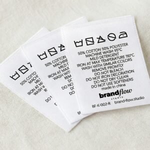 Soft Cotton Fabric Care Labels – Export Quality Wash Care Tags