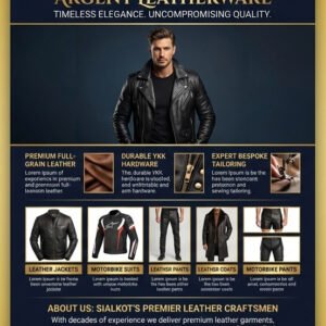 leather garments flyer