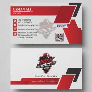 Clothing Manufacturer / Sportswear Visiting Card Design Sialkot