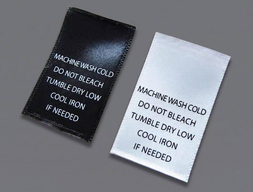 Printed care labels design