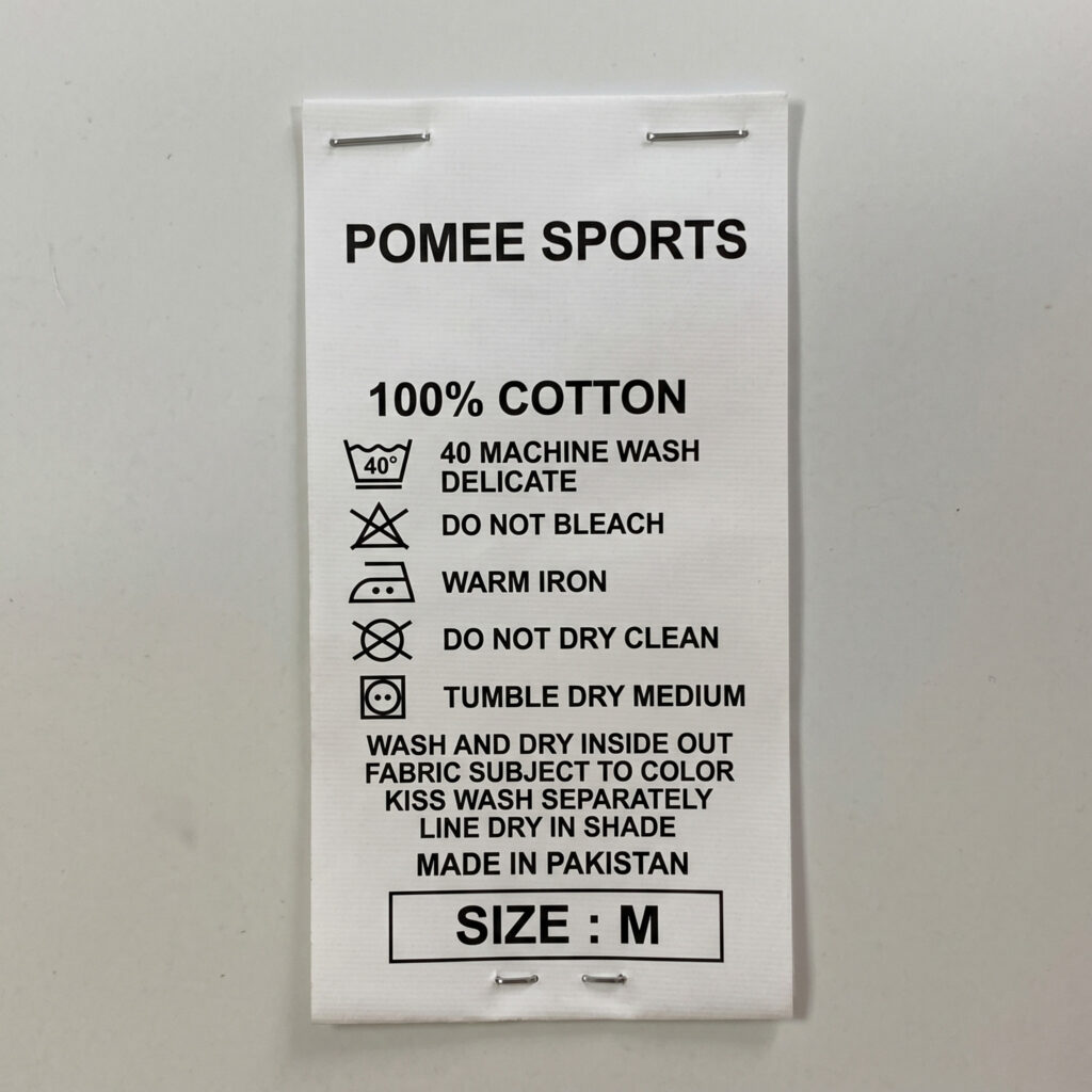 Wash Care Label Manufacturer in Sialkot, Pakistan