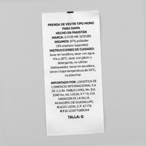 Export Quality Spanish Wash Care Labels Manufacturer