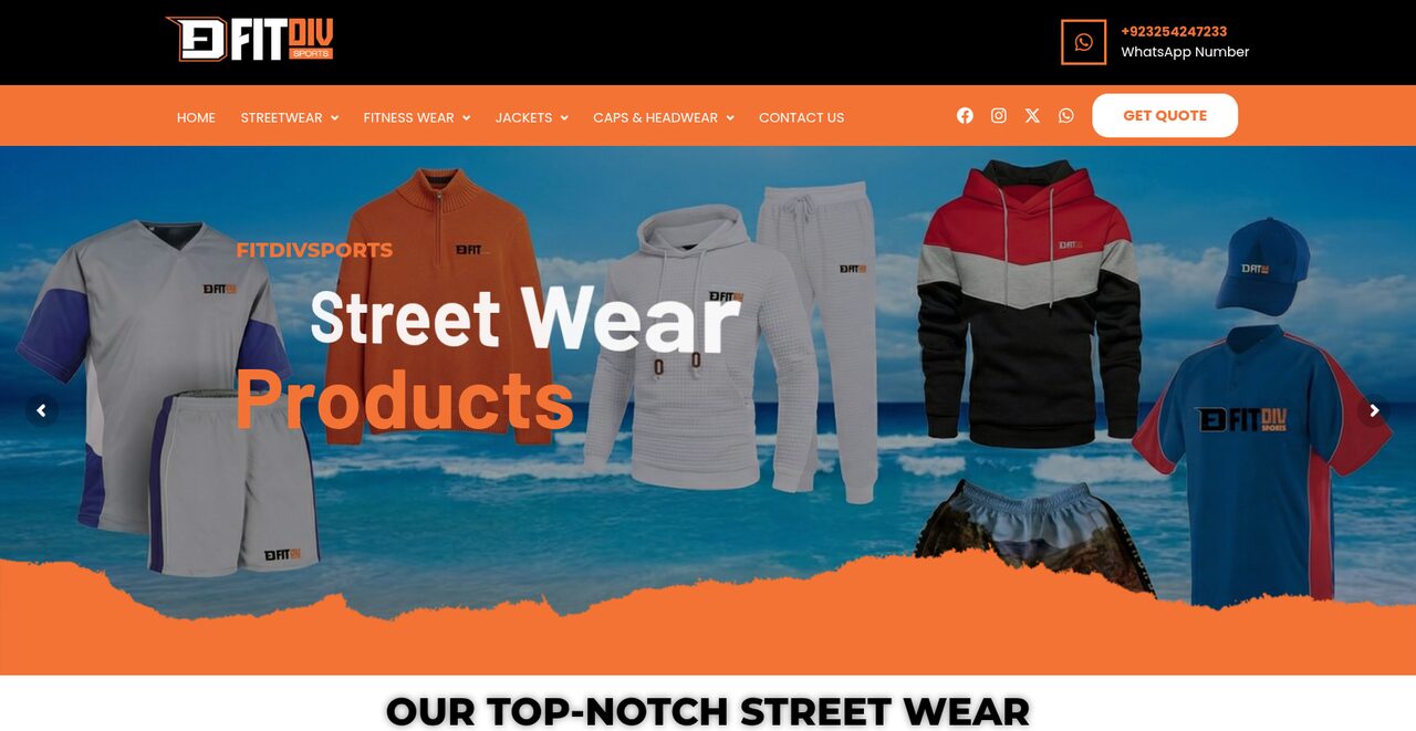 Fitdiv Sports WordPress website by Malik Art