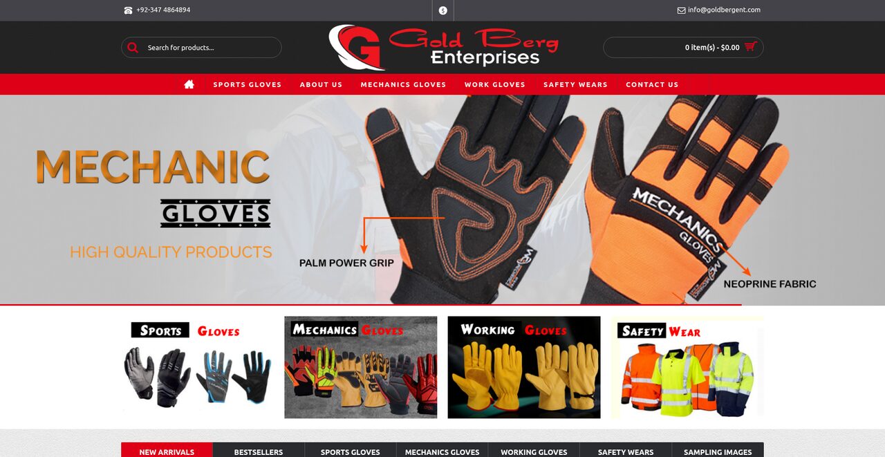 Goldberg Enterprise OpenCart store by Malik Art