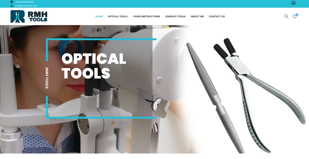 RMH Tools — industrial tools supplier WordPress website built by Malik Art Sialkot