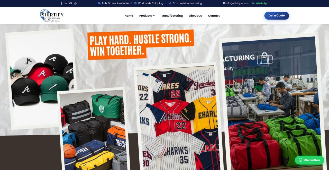 Shirtify International custom PHP website by Malik Art