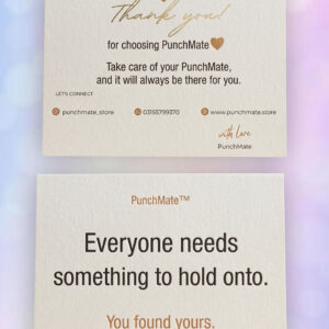 Custom thank you card design printed on 300gsm art card with double side printing