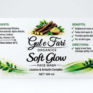 Custom facewash label printing Pakistan - Soft Glow organic cosmetic sticker by Malik Art Press Sialkot