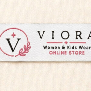 Custom woven label for clothing brand by Malik Art