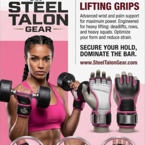 Front: Steel Talon Gear Pro Series Elite Lifting Grips tag card – front cover
